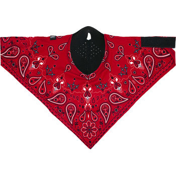 ZAN Headgear Neodanna Neoprene Face Mask Bandanna Paisley Blue or Red Full Face Neck Coverage Adjustable Air Vents Motorcycle ATV Dust Wind Protection