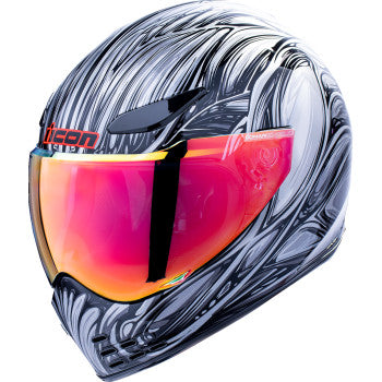 ICON Domain Nouveau Silver Large Full‑Face Motorcycle Helmet