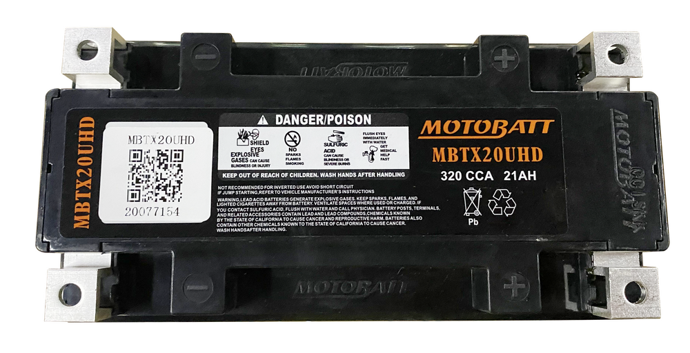 MOTOBATT BATTERY MBTX20U(HD) SEALED FACTORY ACTIVATED Replaces # 12N16-3A 12N16-3B 12N16-4A 12N16-4B YB16A YB16A2 YB16L-A YB16L-A2 YB16-B YB16-B2 YB16LB2 SYB16L-B YB16-B-CX YB16C-B YB16CL-B YB16HL-A-CX YB16L-B