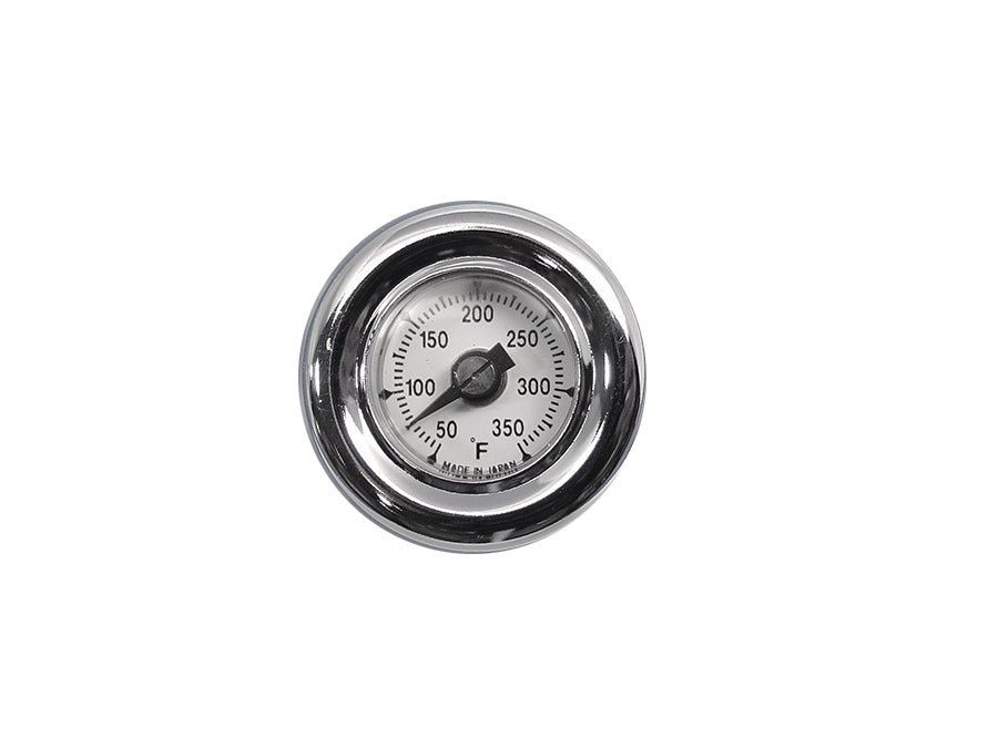HardDrive Oil Dipstick with Temperature Gauge White Face – Fits Harley FLST & FXST 2000–2017 – 1‑3/8" Plug Diameter – Non‑Liquid‑Filled 50–350°F Gauge – Made in Taiwan – Does NOT Fit FXCW/FXCWC/FXSB/FXSBSE/FXSE/2009 FXSTSSE