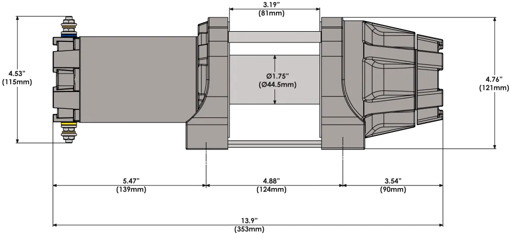 KFI AS‑50X 5000 lb Assault Series Winch Kit – Synthetic Cable – Dash Rocker Switch, Remote & Contactor – ATV / UTV / SxS