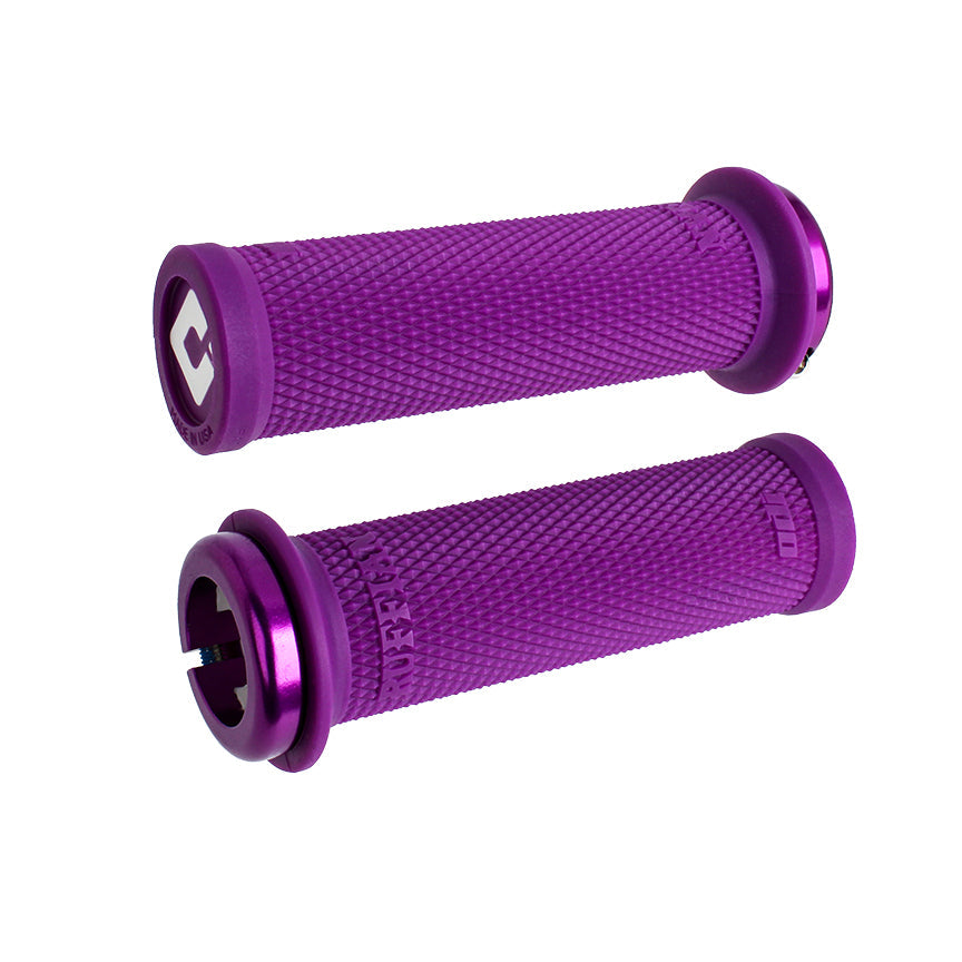 ODI Ruffian Mini V2.1 Lock-On Grips 110mm – Soft Compound Diamondized Pattern – Single Clamp V2.1 System – Small Flange – Ultra-Thin 29.5mm Profile – Slip-Free Performance