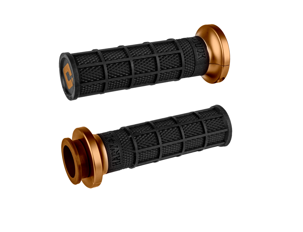 ODI INDIAN 2018+ TOURING: V-TWIN LOCK-ON™ HART-LUCK SIGNATURE FULL-WAFFLE GRIPS SET