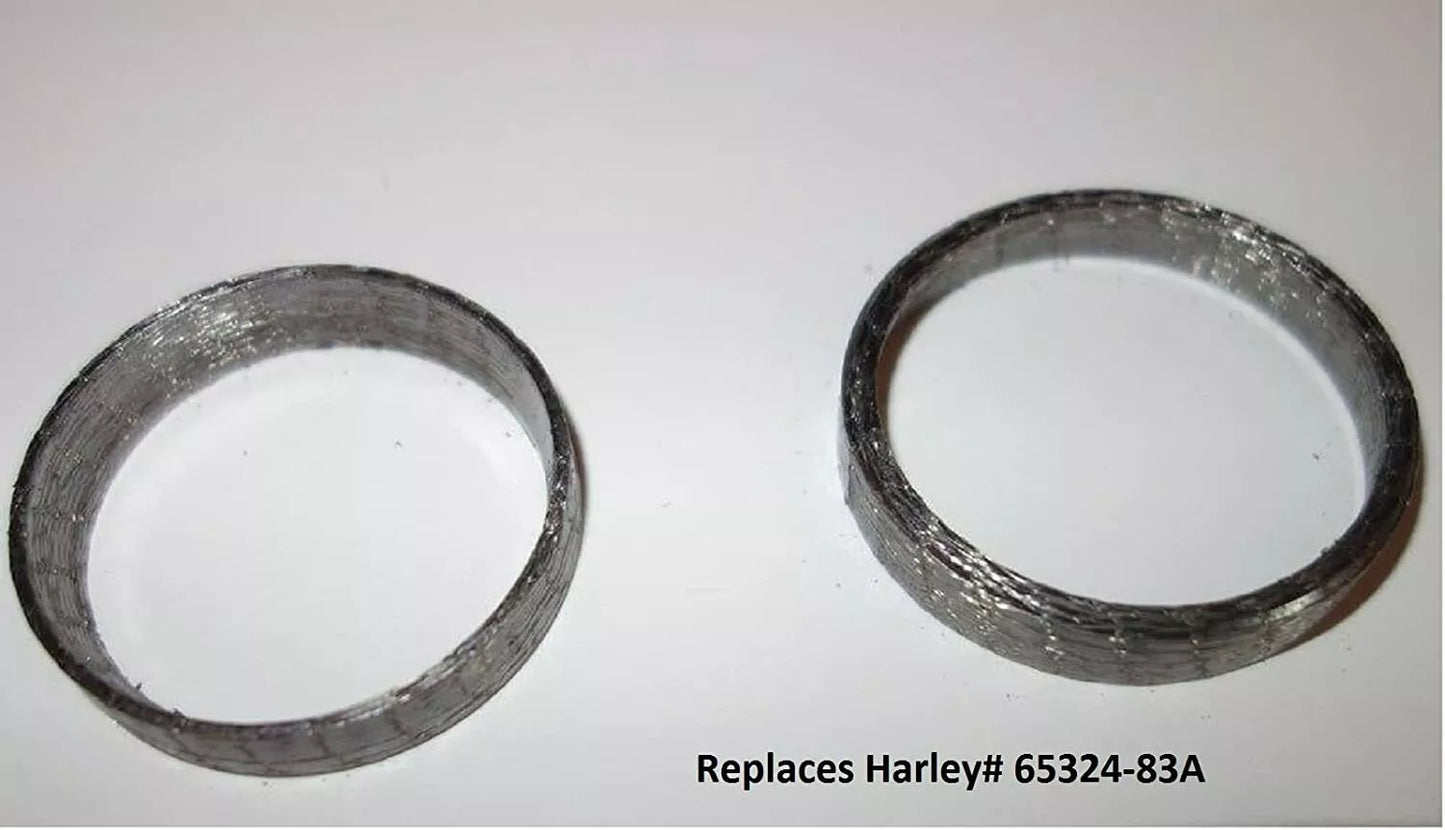 Tapered Exhaust Gaskets SET Pair For Harley Big Twin Sportster XL Repl 65324-83A