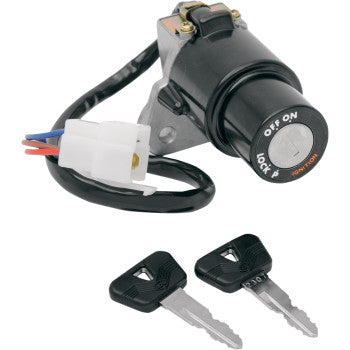 EMGO 40-71340 Direct Replacement Ignition Switch with Keys for Yamaha Motorcycle Models