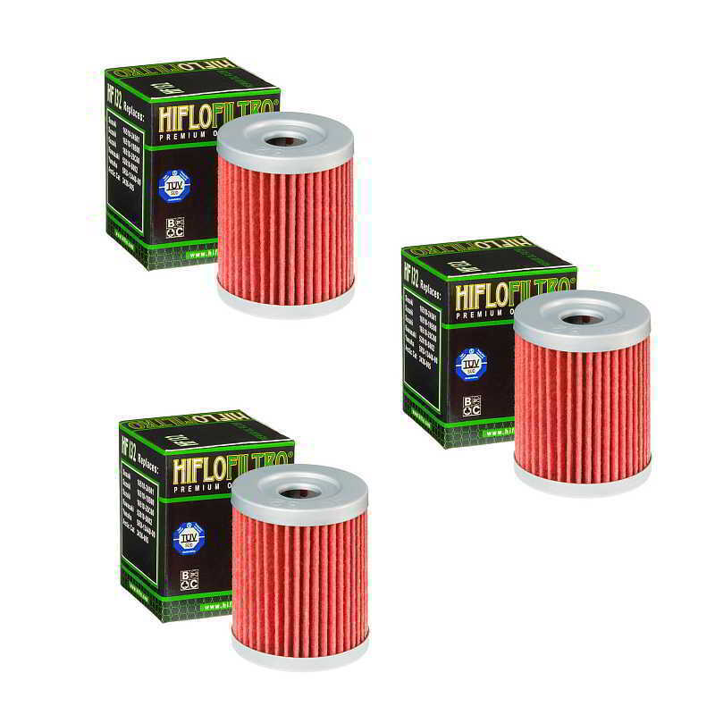 HIFLOFILTRO HF132 Premium Oil Filter Cartridge 3 PACK Set for Arctic Cat 250 Suzuki and more see fit
