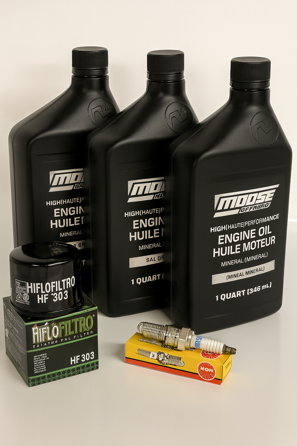 Yamaha Rhino Grizzly 660 02-06 Oil Change Filter Kit NGK Spark Plug Tune Up Maintenance Service