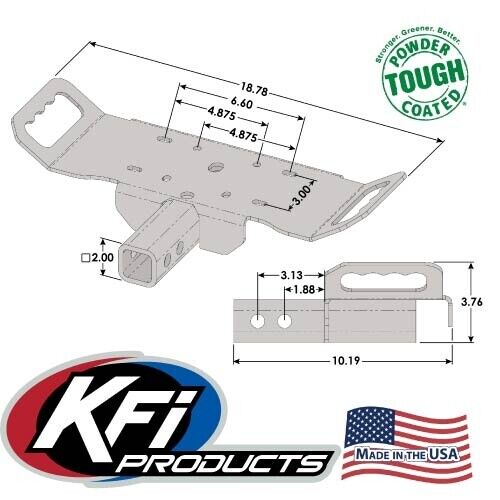 KFI 2" INCH RECEIVER WINCH MOUNT FOR ATV or UTV #100620