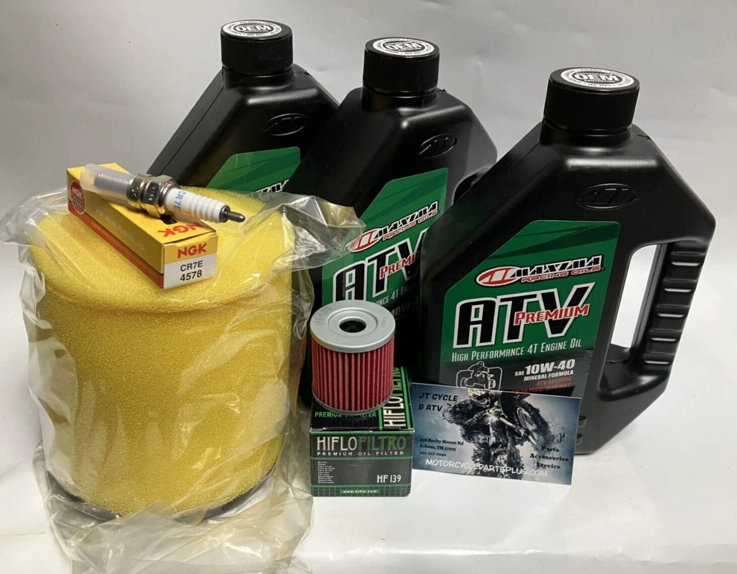 Suzuki LTZ400 Kawasaki KFX400 Arctic Cat DVX400 Premium Tune Up Oil Change Air Filter Kit Service Maintenance