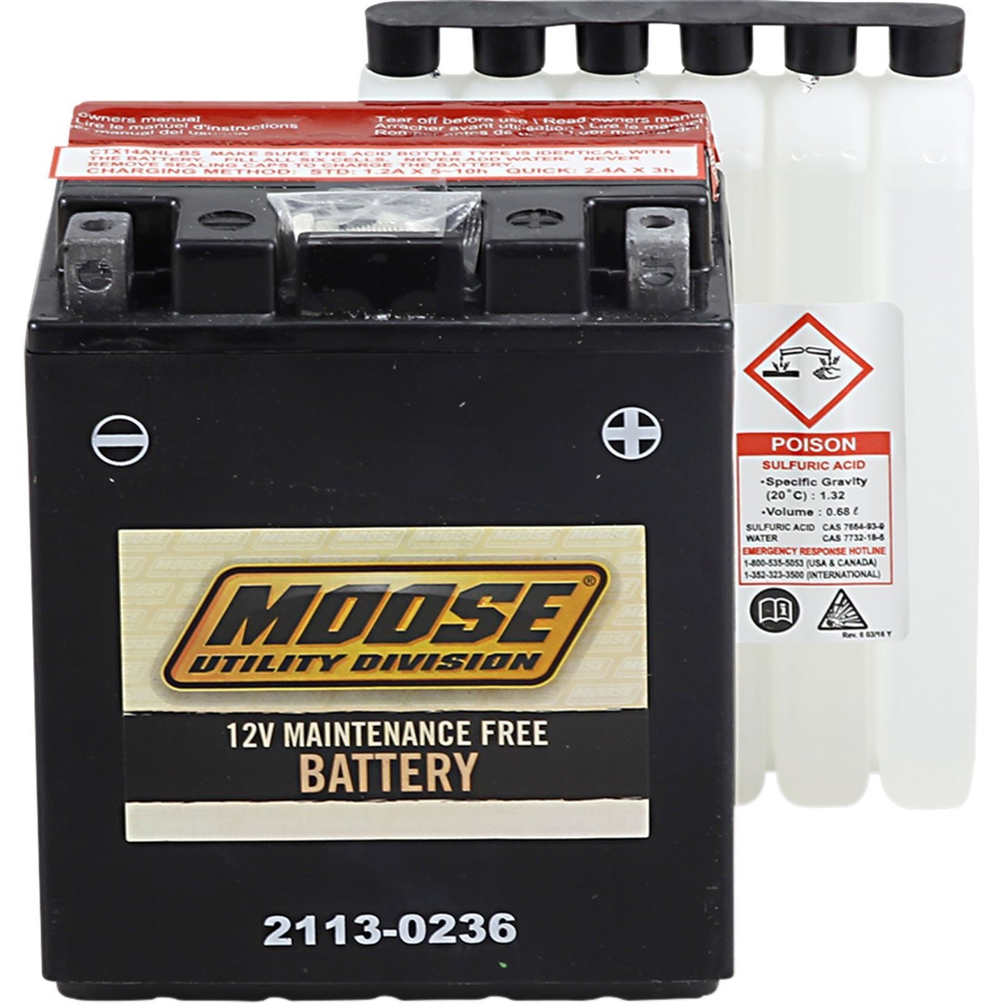 MOOSE UTILITY AGM Maintenance-Free Battery YTX14AHL-BS Arctic Cat 250 / 300