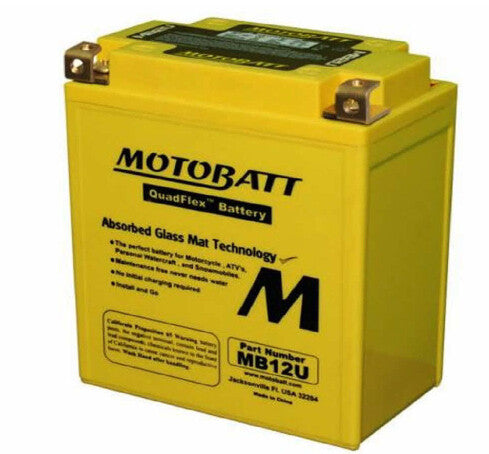 MOTOBATT BATTERY MB12U SEALED FACTORY ACTIVATED Replaces # 12N12A-4A-1 YB12A-A YB12A-B YB12AL-A YB12AL-A2 YB12C-A