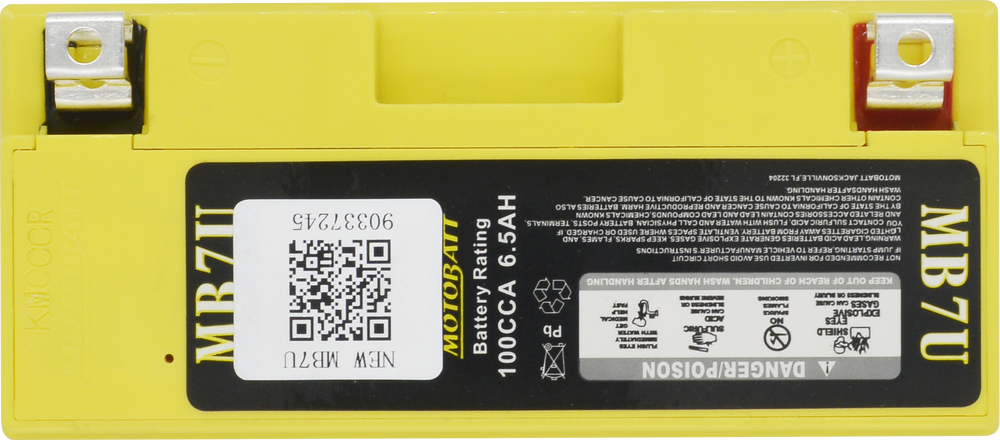 MOTOBATT BATTERY MB7U SEALED FACTORY ACTIVATED Replaces # YT7B-BS