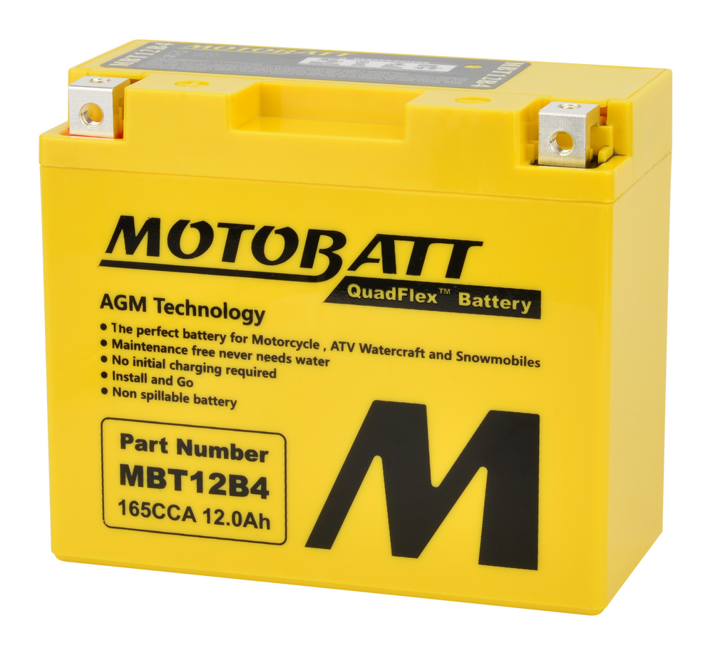 MOTOBATT BATTERY MBT12B4 SEALED FACTORY ACTIVATED Replaces # YT12B-BS