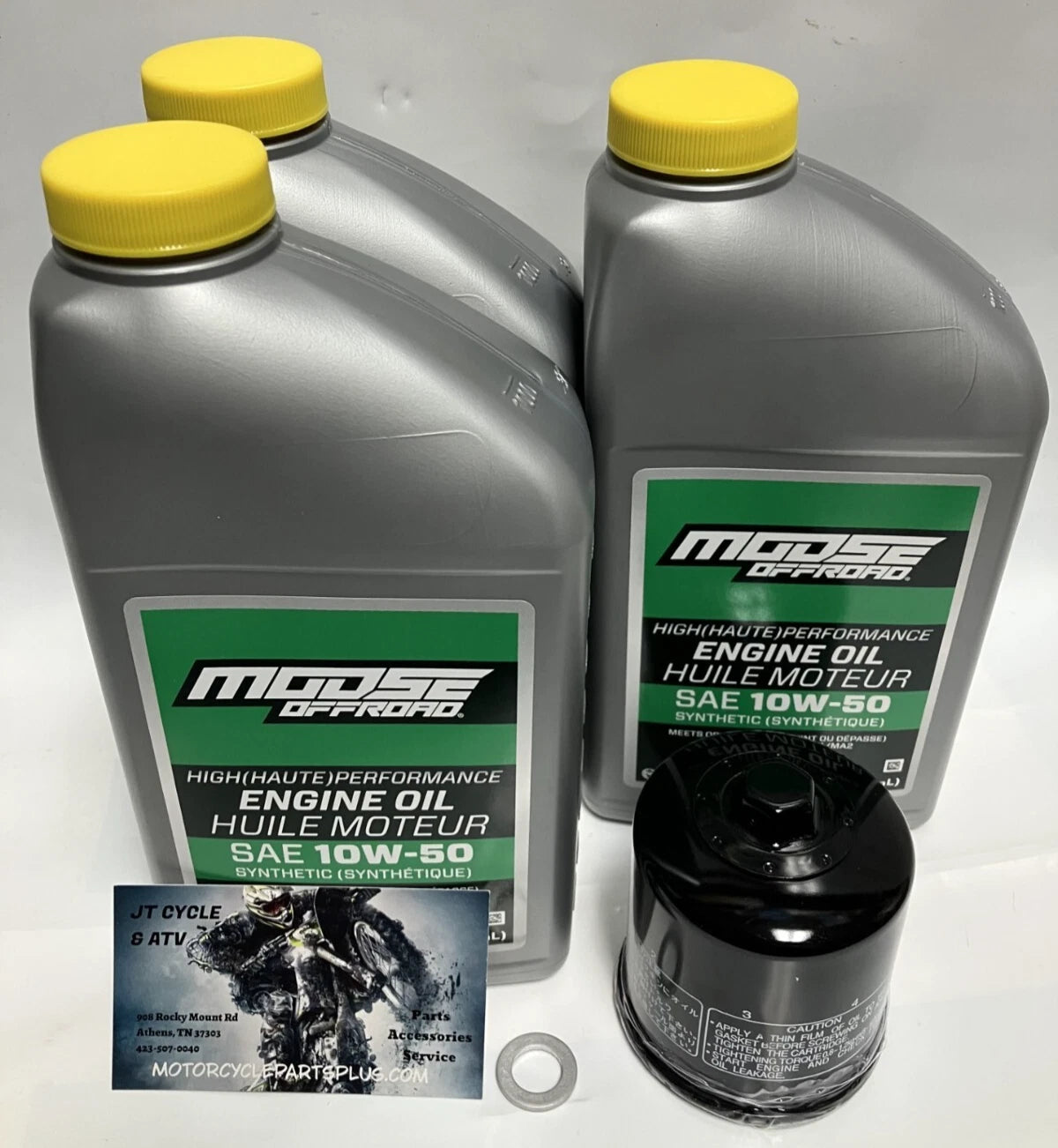 Polaris Sportsman 850 550 570 450 400 HO Full Synthetic Oil Change Filter Kit with Drain Plug Washer Service Maintenance