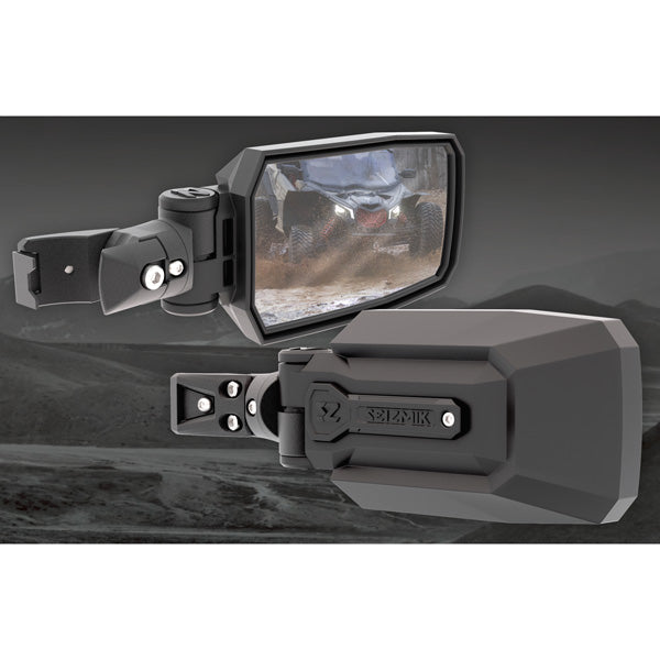 Seizmik Trail Rider UTV Side View Mirrors Set – Clamp Pro-Fit / Profiled for Polaris and Can Am Models