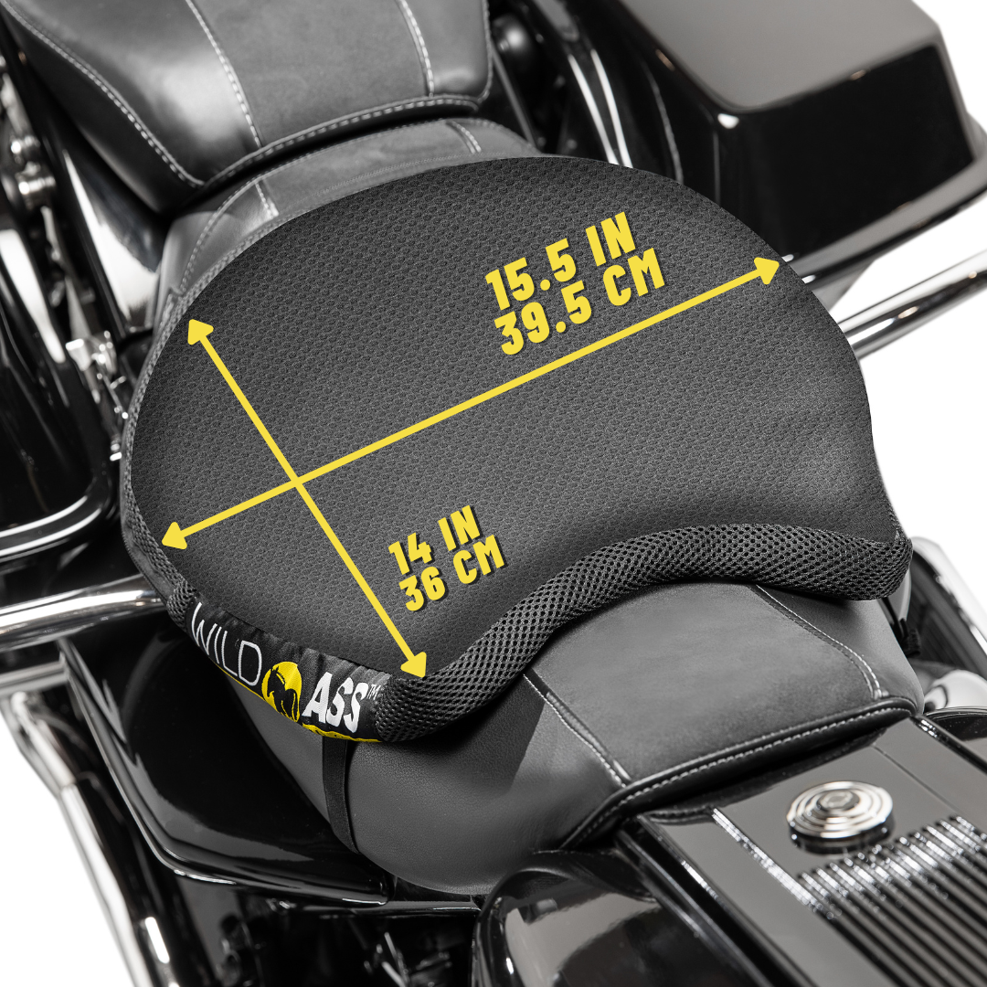 WILD ASS MOTORCYCLE SEAT CUSHION PAD HARLEY TOURING CRUISER SMART CLASSIC BLACK MEDICAL GRADE NEOPRENE