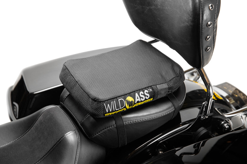 WILD ASS SEAT MOTORCYCLE CUSHION PAD PASSENGER PILLION AIRGEL GEL BLACK