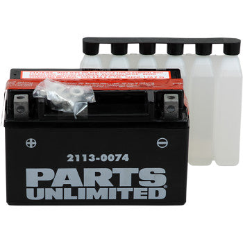 PARTS UNLIMITED BATTERIES 2113-0074 AGM Maintenance-Free AGM Battery YTX7A-BS .35 L - JT Cycle & ATV