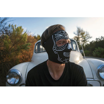 Zan Headgear WNFM028G Neoprene Full-Face Mask Calavera Glow in the Dark - JT Cycle & ATV