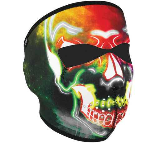 Zan Headgear WNFM098 Neoprene Full-Face Mask Neon Skull - JT Cycle & ATV