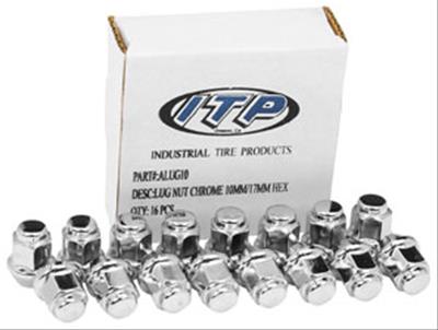 ITP 02 ALUG14BX Lug Nuts Lug Nut - Chrome - 10MM - Tapered - 16 Piece - JT Cycle & ATV