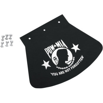 DRAG SPECIALTIES 1420-0046 Large Motorcycle Cruiser Harley Mud Flap POW-MIA 10.5" W x 8" H - JT Cycle & ATV