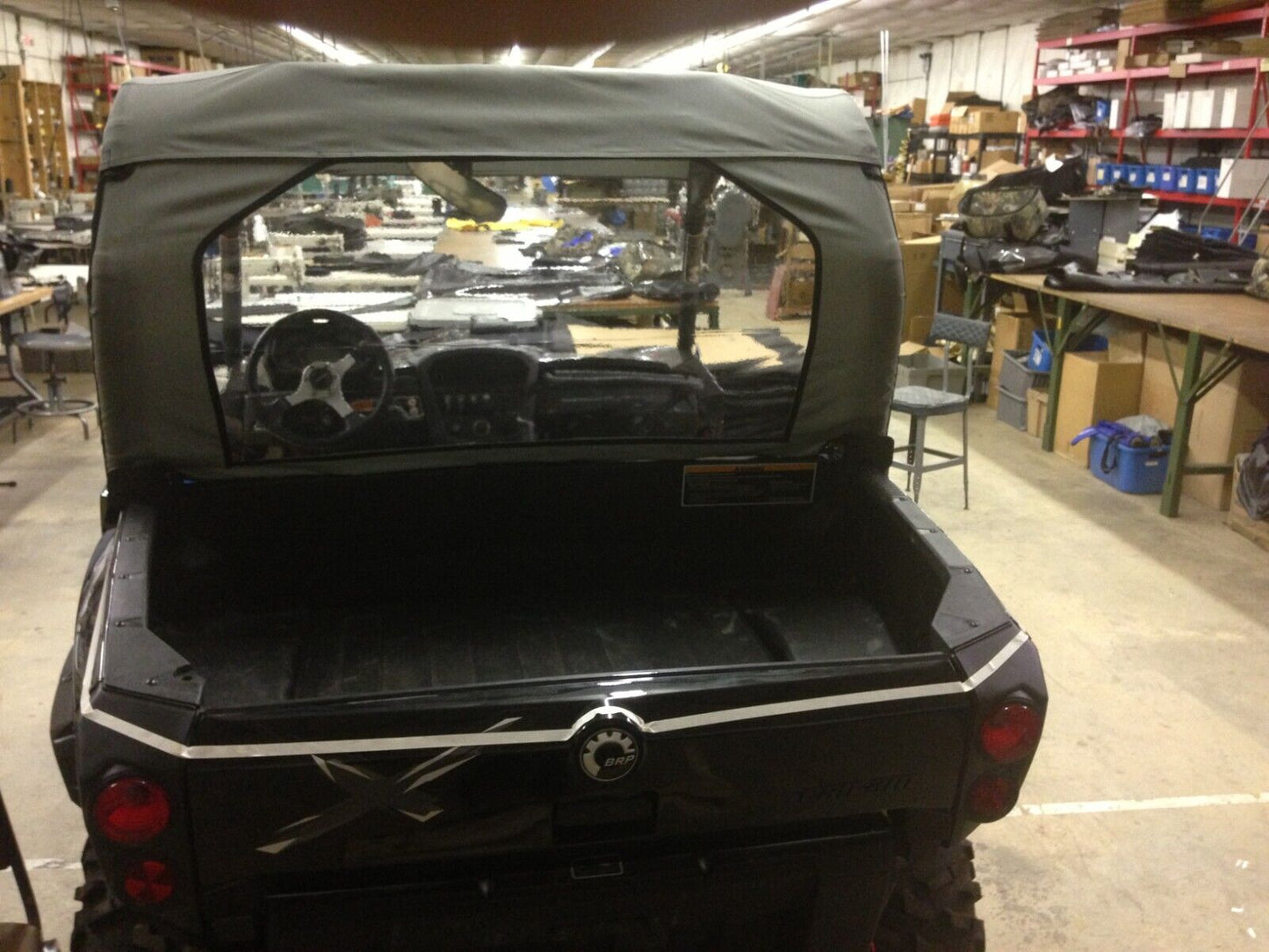 Can Am Commander / Maverick Rear Vinyl Windshield Cab Back Dust Stopper Panel