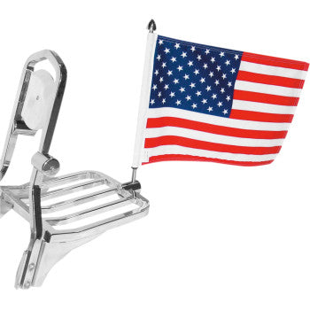PRO PAD RFM-SQ15 Rear Square Rack Motorcycle Flag Mount with Flag - 10" x 15"