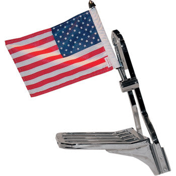 PRO PADRFM-SQSB15 Motorcycle Side Mount Sissy Bar Flag Mounts with Flag 1/2" Bar - 10" x 15" Flag