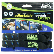 Load image into Gallery viewer, ROK Straps 18&quot; to 60&quot; Heavy-Duty Motorcycle Luggage Tie Downs 25mm / 1&quot; width - JT Cycle &amp; ATV
