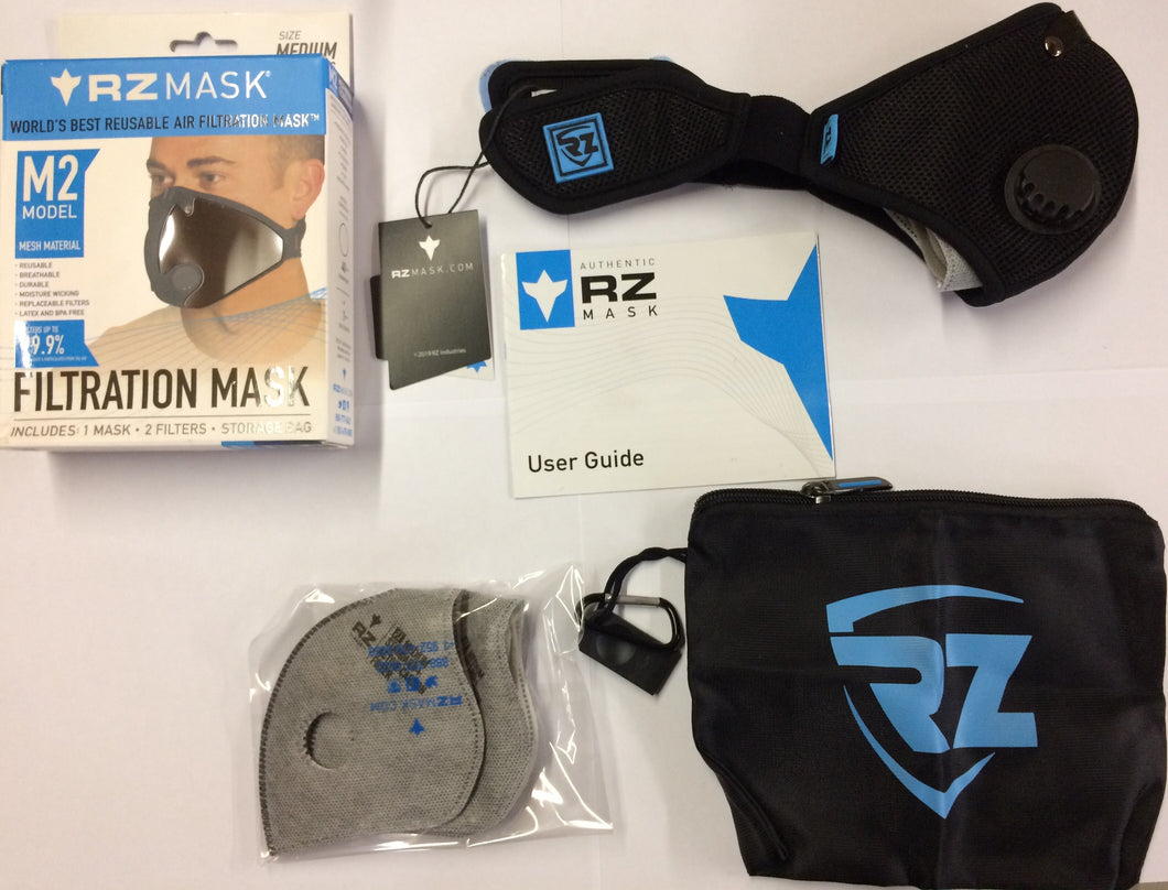 RZ MASKS FILTERED DUST MASK MESH M2 MX ATV MOTORCYCLE FACE COVERING WITH 5 FILTERS & POUCH - JT Cycle & ATV