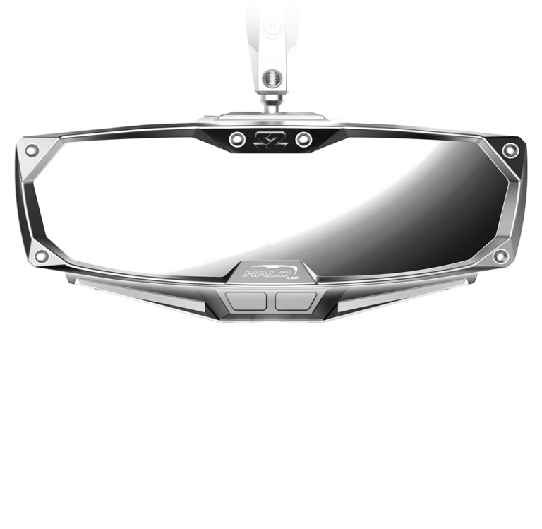 Seizmik #18021 Halo-RA LED UTV Rearview Mirror with Cast Aluminum Bezel – Polaris Pro-Fit Header Panel - JT Cycle & ATV