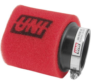 Uni Air Filter Clamp On Pod 2 (50mm) ID x 4 Long Dual Stage Angled UP-4200AST - JT Cycle & ATV