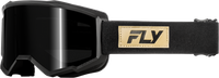 FLY Racing Focus Sand Goggle Black Tan with Dark Smoke Lens