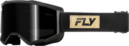FLY Racing Focus Sand Goggle Black Tan with Dark Smoke Lens