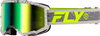 FLY Racing Zone Off‑Road Goggle Dark Grey/Hi‑Vis with Iridescent Green Mirror Lens – 37‑51526