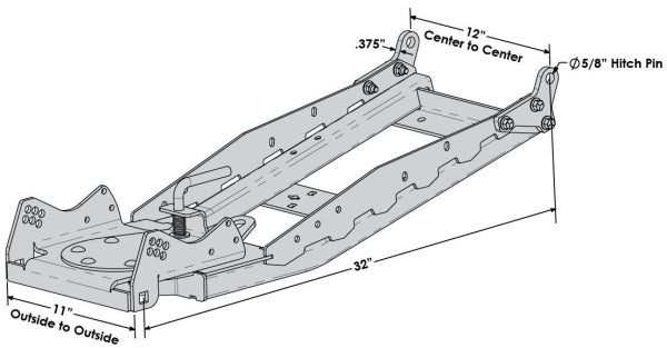 Open Trail KFI 106300 UTV Snow Plow Push Tube – PRO 2.0 Square Tube System – Made in USA