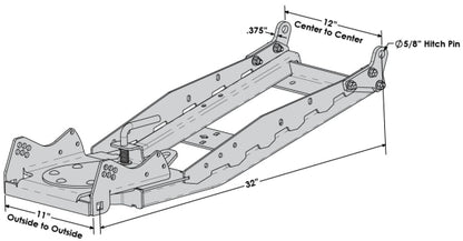 Open Trail KFI 106300 UTV Snow Plow Push Tube – PRO 2.0 Square Tube System – Made in USA