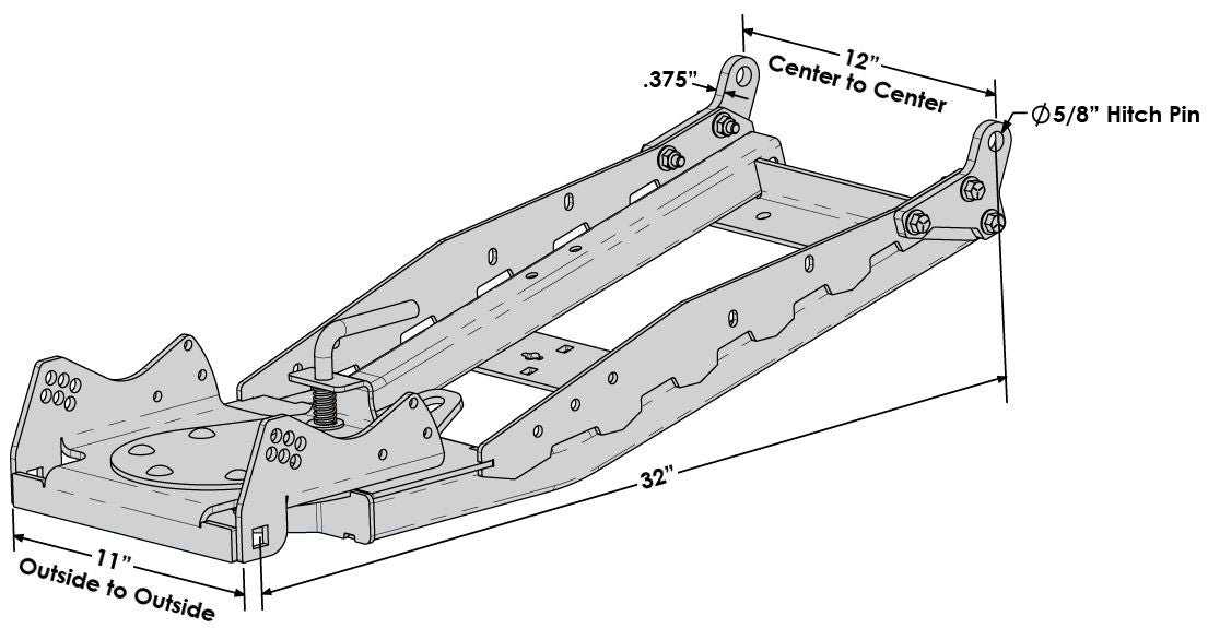 Open Trail KFI 106300 UTV Snow Plow Push Tube – PRO 2.0 Square Tube System – Made in USA