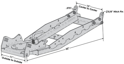 Open Trail KFI 106300 UTV Snow Plow Push Tube – PRO 2.0 Square Tube System – Made in USA