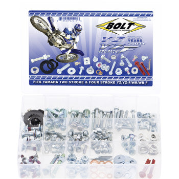 BOLT Yamaha WR YZ Pro Pack Hardware Kit 180 Piece OEM Style Fastener Set for WR250F WR450F YZ125 YZ250 YZ250F YZ450F