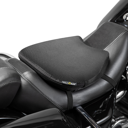 WILD ASS MOTORCYCLE SEAT CUSHION PAD CRUISER HARLEY SADDLE AIRGEL GEL BLACK