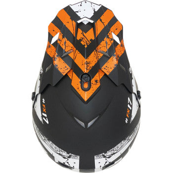 AFX  FX-17 Offroad Motorcycle ATV Helmet - Attack - Matte Black/Silver Choose Size / Color