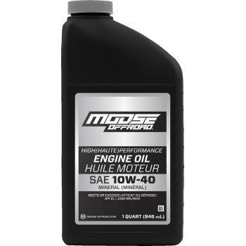 MOOSE OFFROAD 3601-0916 Conventional Mineral Oil - 10W-40 - 1 US quart Powersports Motorcycle ATV UTV Dirtbike