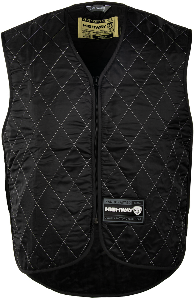 Highway 21 HyperKewl Plus evaporative cooling vest for motorcycle riding polymer embedded fabric
