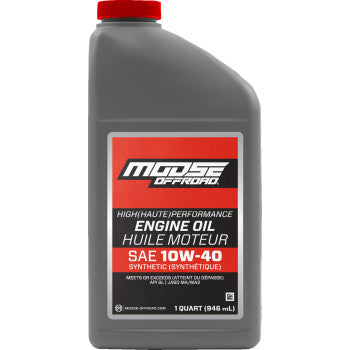 MOOSE OFFROAD 3601-0917 Synthetic Engine Oil  - 10W-40 - 1 US quart Powersports Motorcycle ATV UTV Dirtbike