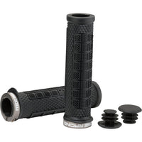 Moose Offroad 0630‑2833 Lock‑On Grips – Black 129mm | Bicycle, E‑Bike, ATV, PWC | Fits 7/8" Handlebars
