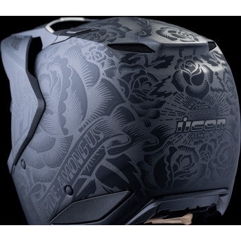 ICON Elsinore™ Darkgard Open‑Face Helmet – Black – Large – FRP Composite – Modular Face Mask – Hydradry™ Liner