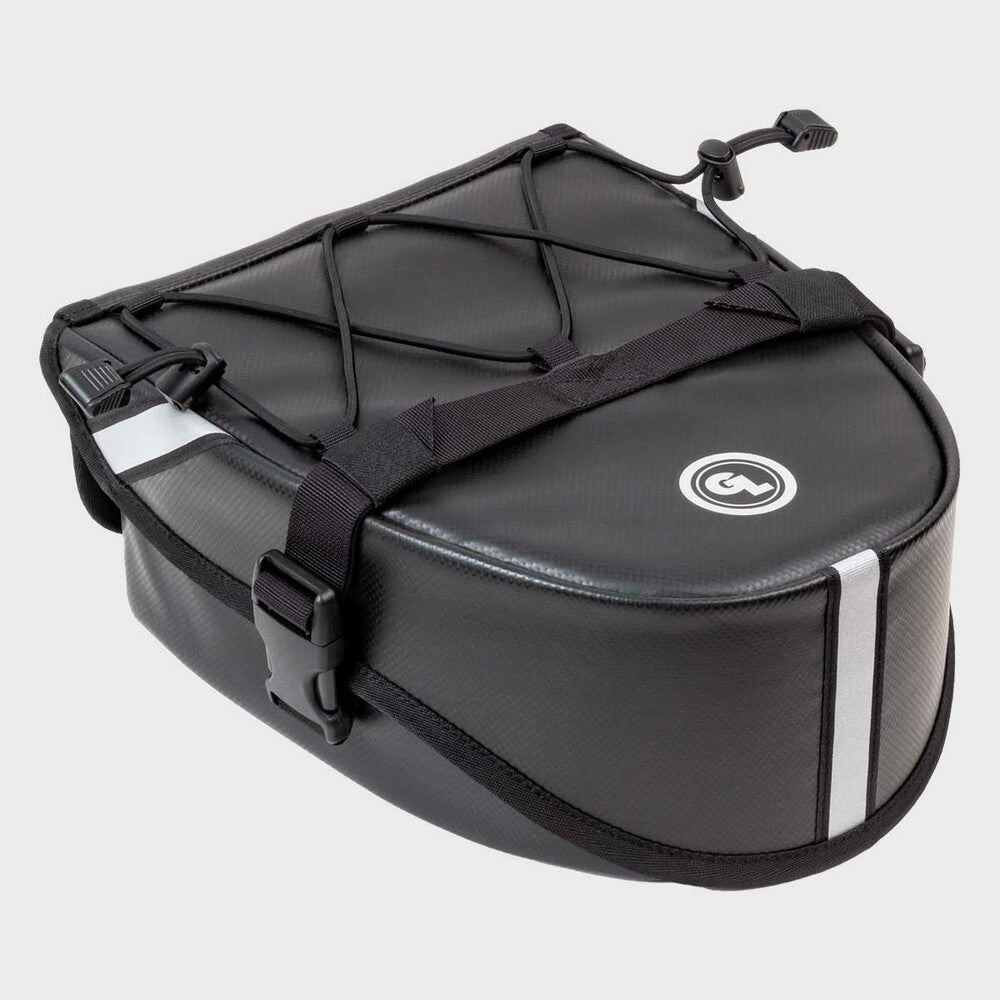 Exterior mesh pocket on Klamath Tail Bag – close‑up