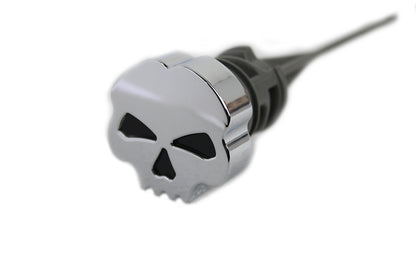 Chrome Skull Oil Tank Dipstick – Harley FXST & FLST 2018‑2019 – Custom Skull Cap Design – Made in Taiwan